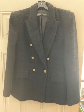 Black double breasted blazer